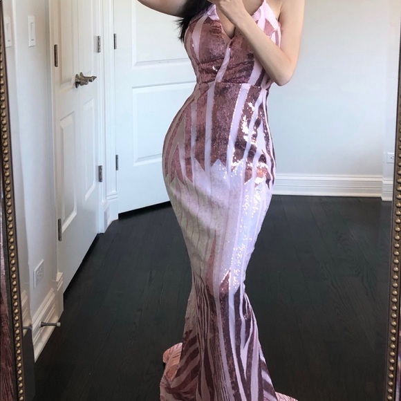 NWT Pink Sequin Dress - Picture 2 of 5